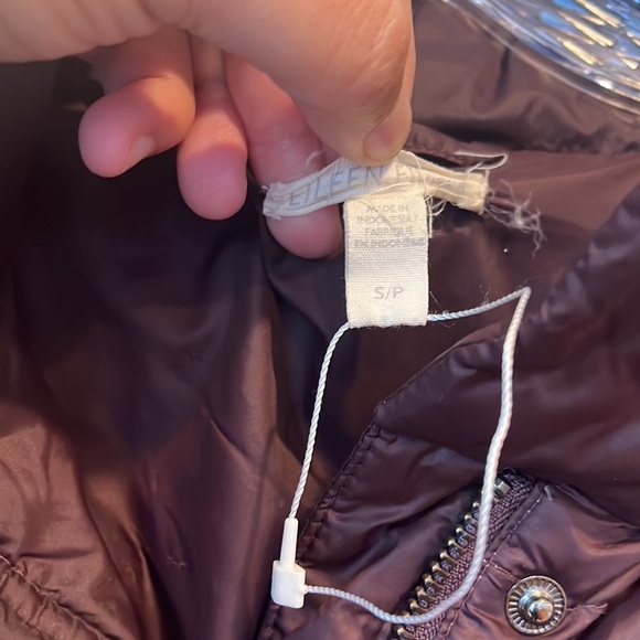 Eileen Fisher Classic Funnel Neck Down Parka Long‎ Puffer Oversize Plush Size S - Picture 13 of 15